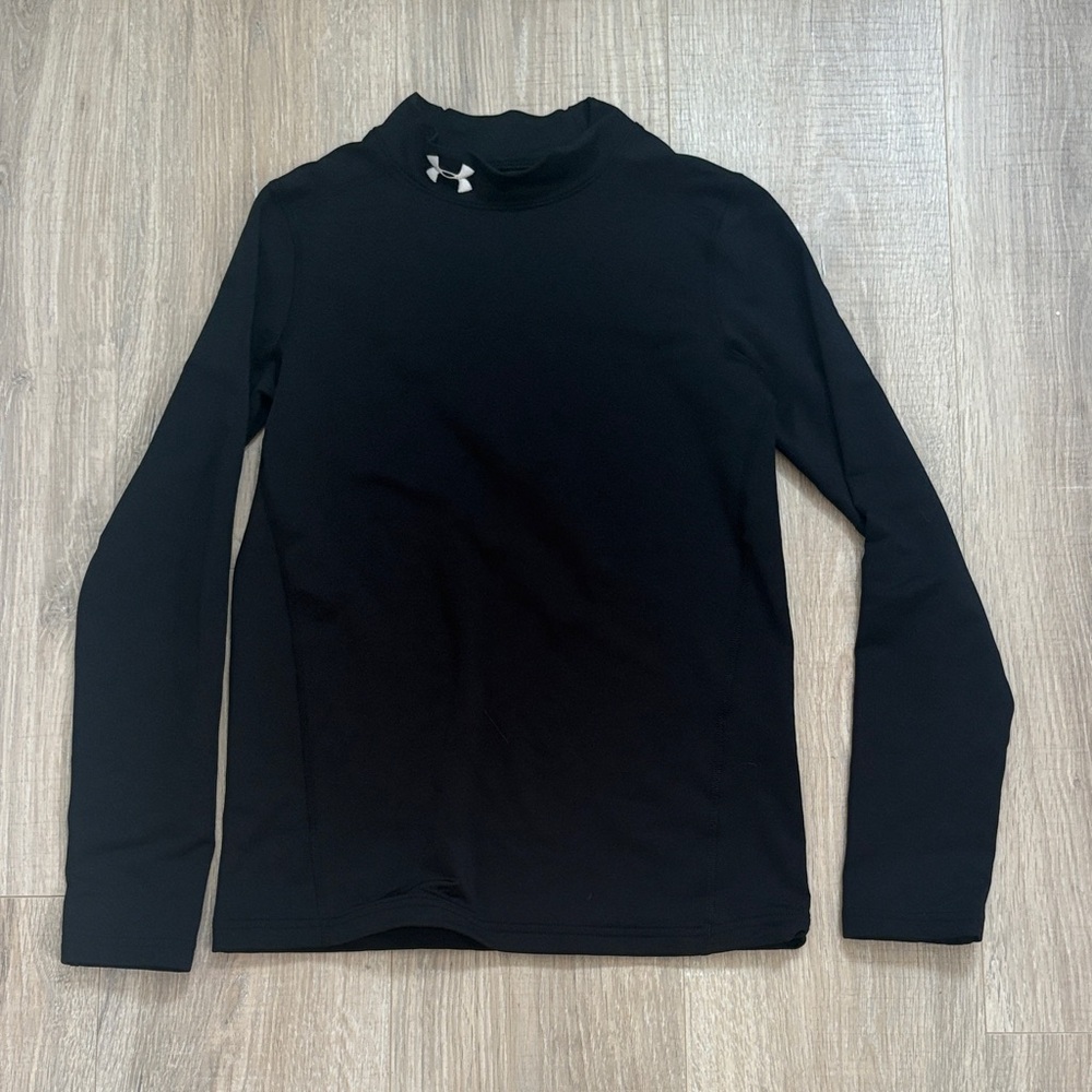 Under Armour Black Mock Neck Long-Sleeve Performance Top